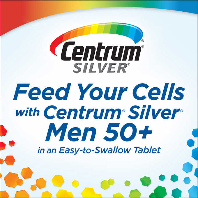 Centrum Silver Men 50+ 275 tablets อาหารเสริมวิตามินรวม สำหรับผู้ชาย อายุ 50 ปีขึ้นไป