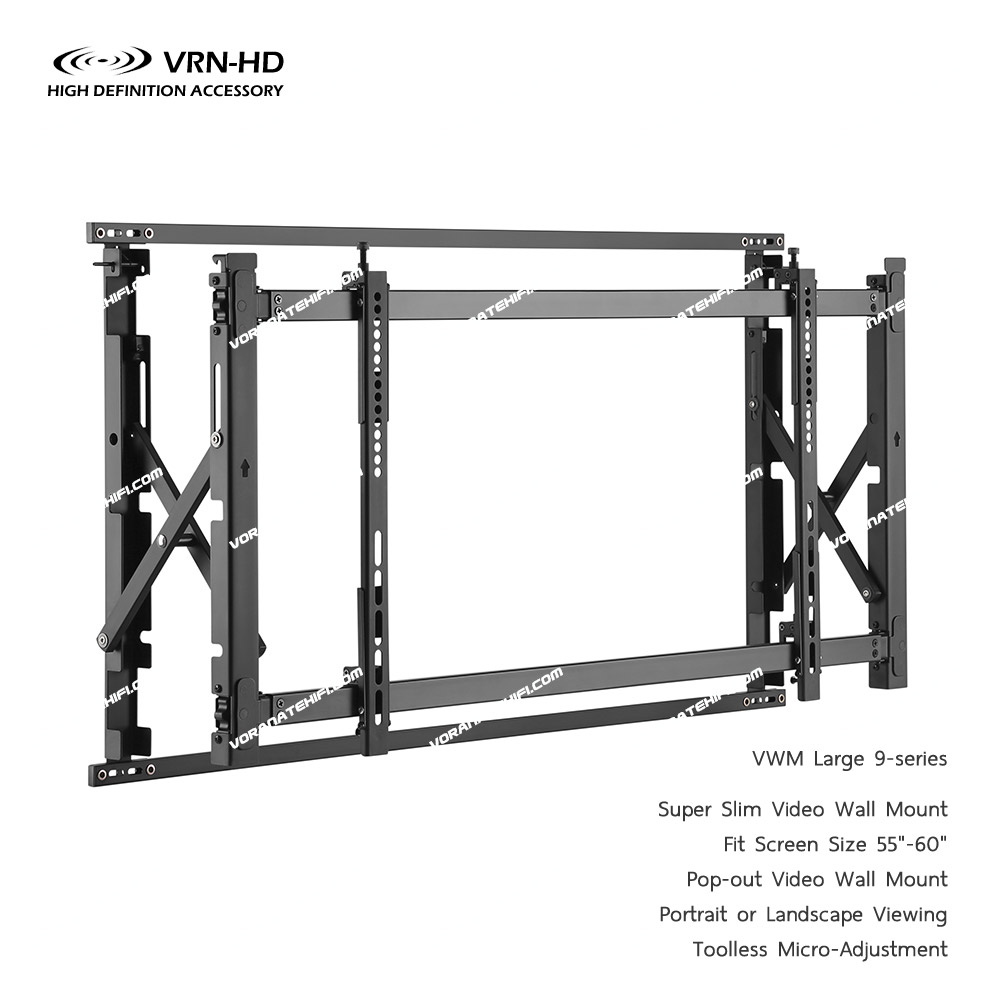 VWM Large 9-series ขาแขวนทีวี for screen size 55 - 60 inch Pop-out Super Slim Video Wall Mount, Max VESA 800x600 mm, Weight Capacity 35 Kg.