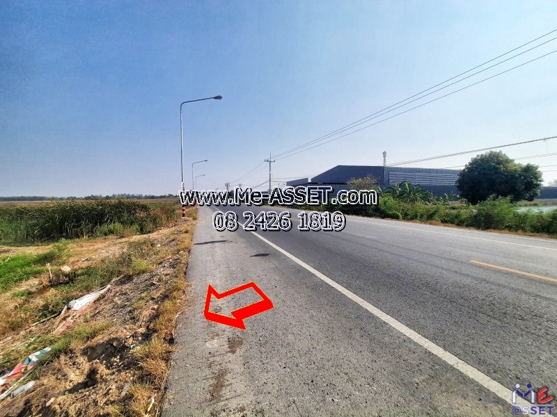 ขายที่ดินติดถนนคอนกรีต ย่าน คลองสิบ บึงทองหลาง ลำลูกกา ปทุมธานี : ใกล้วัดนาป่่าพง : 24-3-41 ไร่