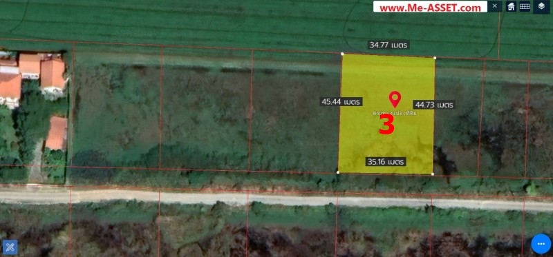 ขายที่ดินเปล่า ย่าน บึงทองหลาง ลำลูกกา คลอง11 : ใกล้บริษัท กิตติ แมนูแฟคเจอร์ริ่ง จำกัด : 3 ไร่ (แปลงละ 1 ไร่ มี 3 แปลงติดกัน / ราคาต่อแปลง / ราคาแต่ละแปลงไม่เท่ากัน)