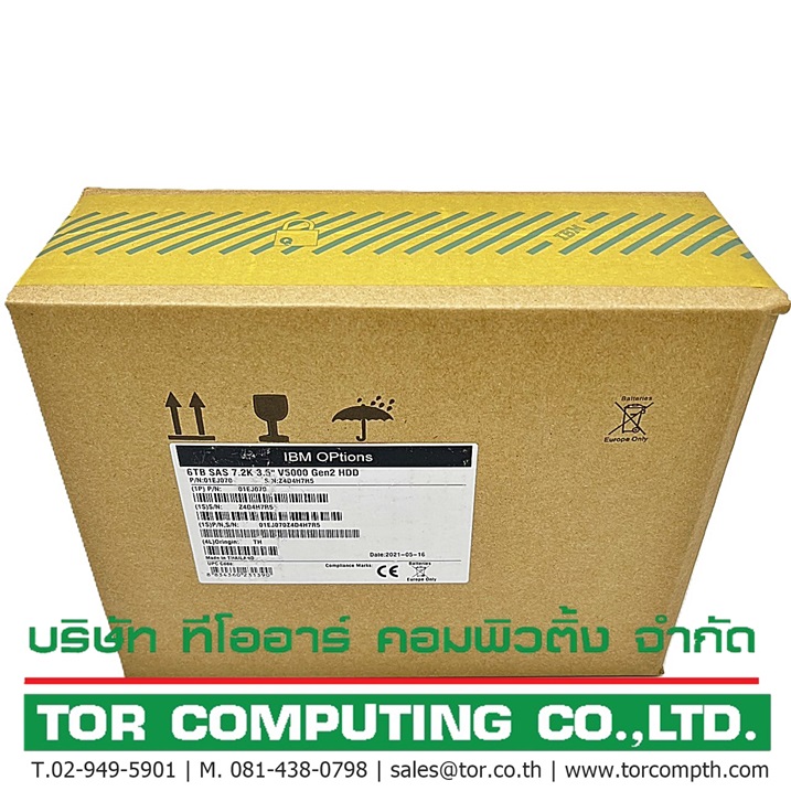 NEW IBM 01EJ070 01AC605 01EJ072 [TorCompTH Thailand ขาย จำหน่าย ราคา] IBM 6TB 7.2K 12Gb NL SAS 3.5in HDD for V5000 G2