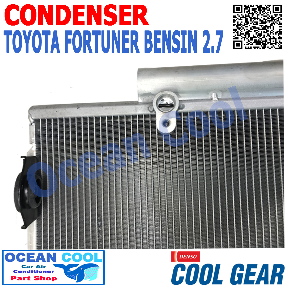 แผงแอร์ ฟอร์จูนเนอร์ 2004 - 2014 เบนซิน 2.7 CD0051 COOL GEAR รหัส DI447770-52004W CONDENSER TOYOTA FORTURNER BENSIN รังผึ้งแอร์ แผงรังผึ้ง แผงคอยล์ร้อน คอนเดนเซอร์ โตโยต้า ฟอจูนเนอร์ พ.ศ. 2547 ถึง 2557 denso อะไหล่ แอร์ รถยนต์ 2548 2549 2550 2551 2552 255