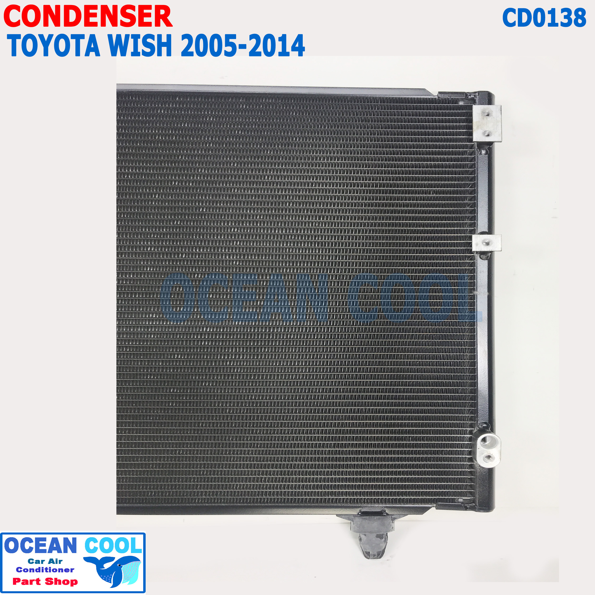 แผงแอร์ โตโยต้า วิช รุ่น 1-2 2005 - 2014 CD0138 CONDENSER FOR TOYOTA WISH 2005 -2014 Wish รังผึ้งแอร์ คอยล์ร้อน อะไหล่ แอร์ รถยนต์