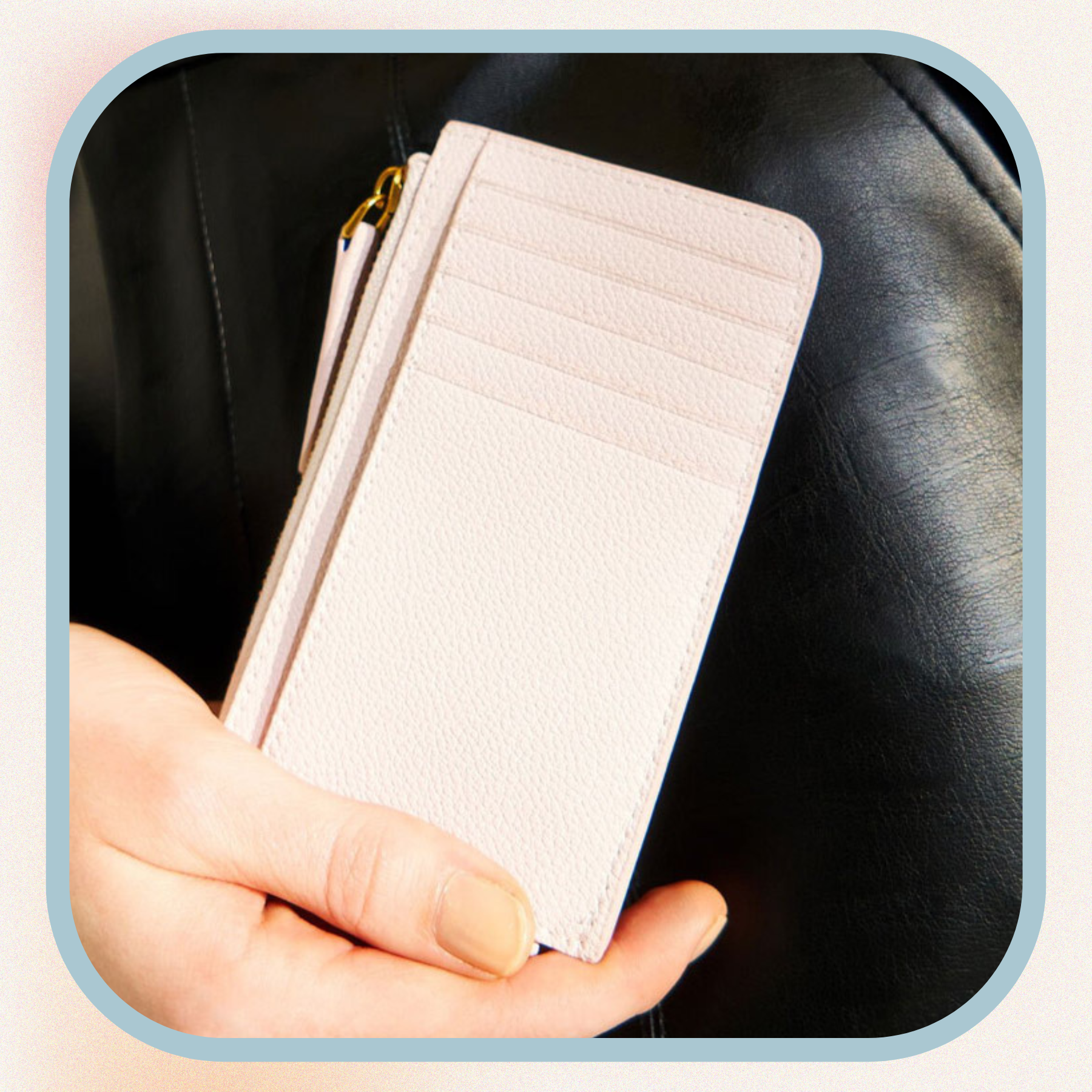 Sidezip Cardholder Pink