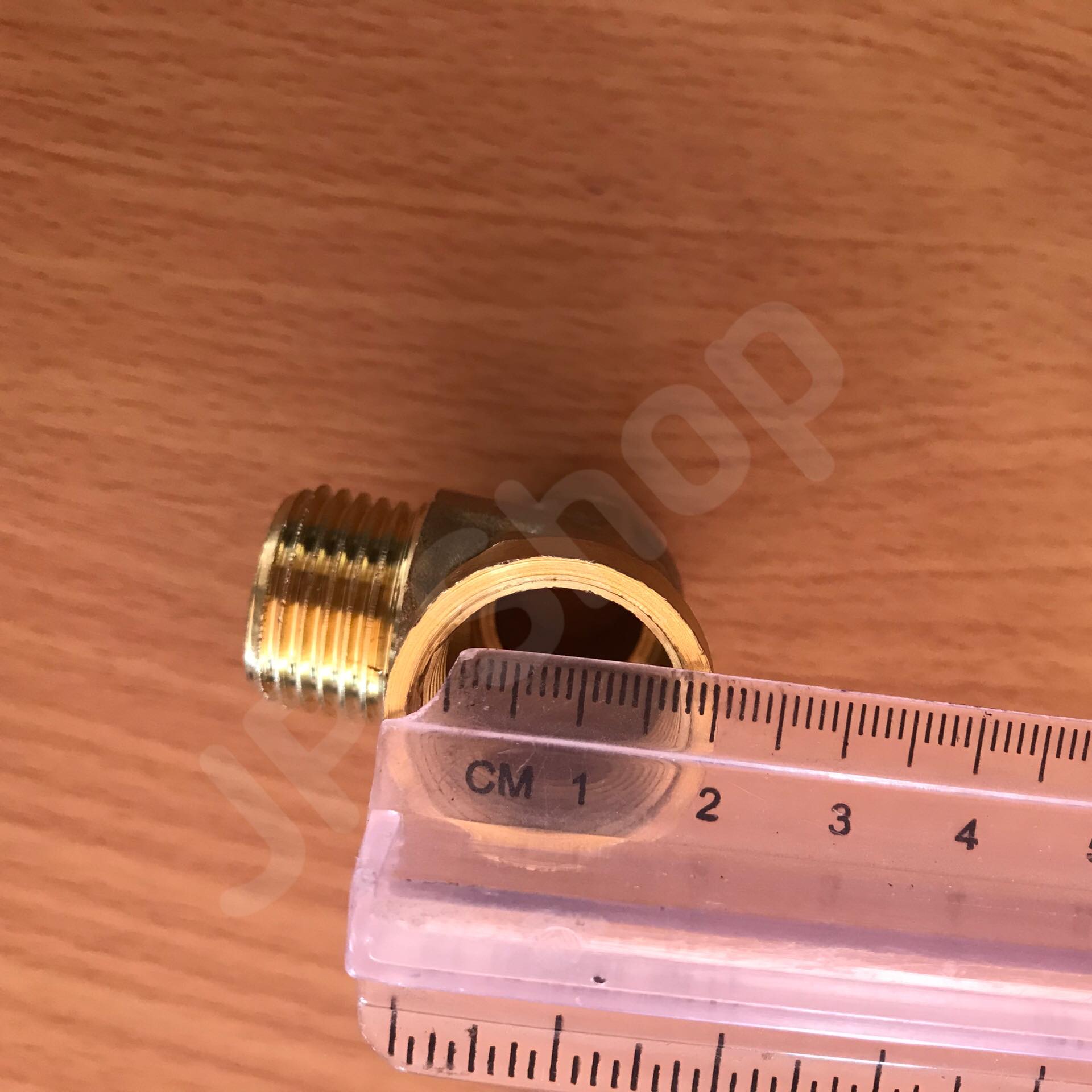ข้อต่อทองเหลืองสามทางขนาด 4 หุน เกลียวนอก2 เกลียวใน 1 ข้อต่อ ทองเหลือง สามทาง เกลียว นอก-นอก-ใน #1754