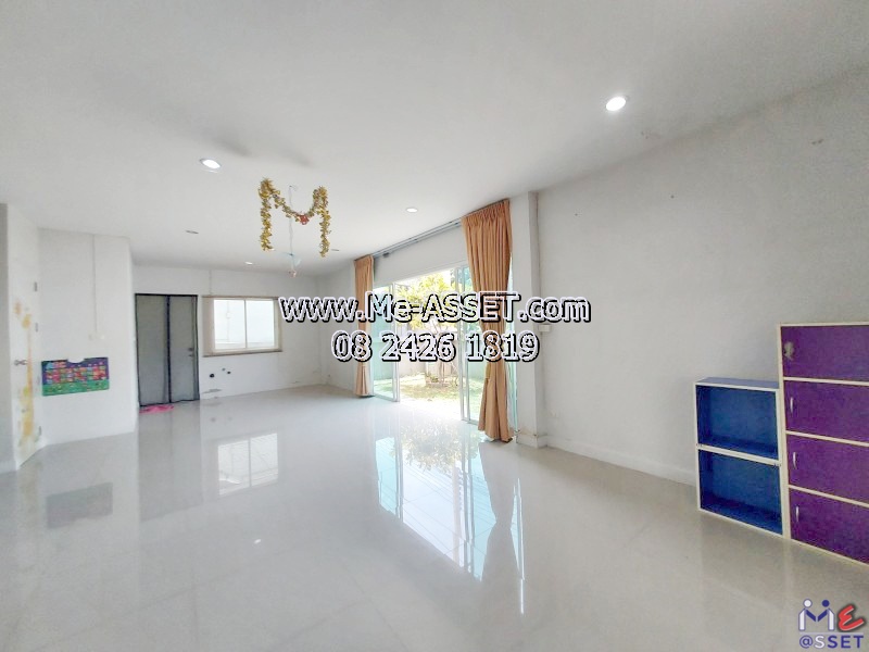 ขายถูกทาวน์โฮม หลังมุมต้นโครงการ ย่าน ซอยวัดท่าเกวียน เลียบคลองพระอุดม คลองบางไผ่ วัดทองสะอาด ลาดหลุมแก้ว : ม.บ้านสวนธนาการ์เด้น : 2 ชั้น 43.4 ตร.วา