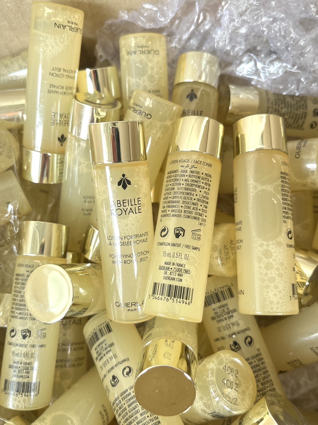 (1ขวด) Guerlain Abeille Royale Fortifying Lotion With Royal Jelly 15ml. โลชั่นขนาดทดลอง