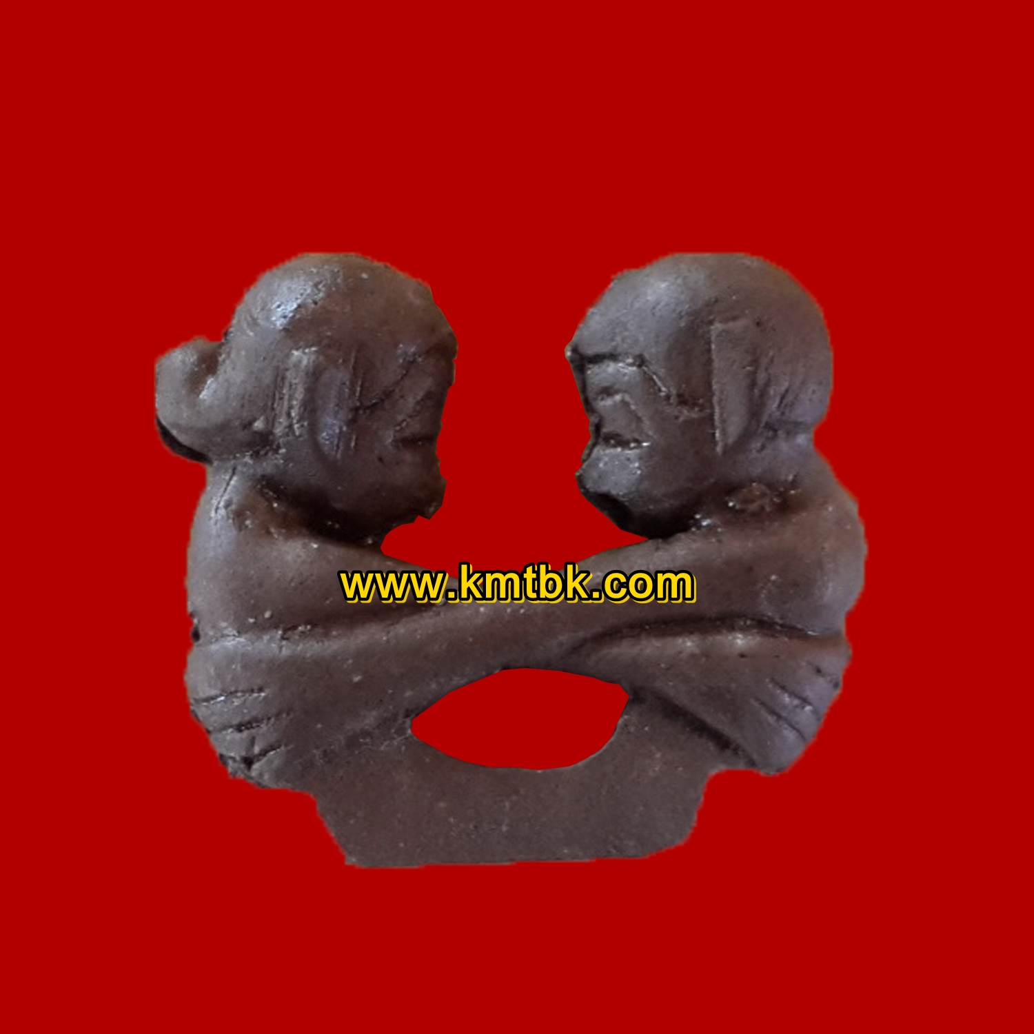 (โชว์) ตุ๊กตามหาเสน่ห์ หลวงพ่อชื่น วัดตาอี จ.บุรีรัมย์ สีน้ำตาล เนื้อมวลสารธรรมดา ขนาดพกพา 1นิ้ว