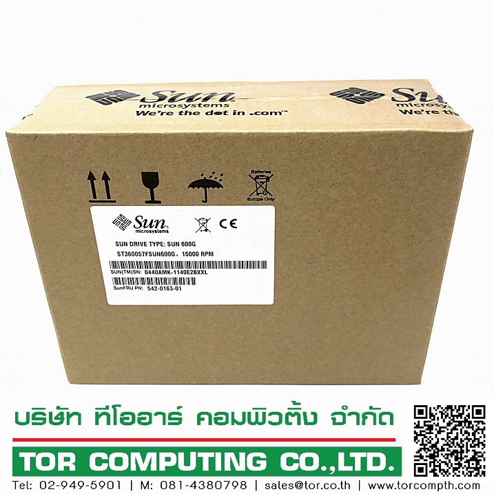 Sun XTC-FC1CF-600G15K / 542-0163 / 390-0484-03 [TorCompTH Thailand ขาย จำหน่าย ราคา] Sun 600GB 15K 3.5IN FC HDD for SUN StorageTek 6140, 6180