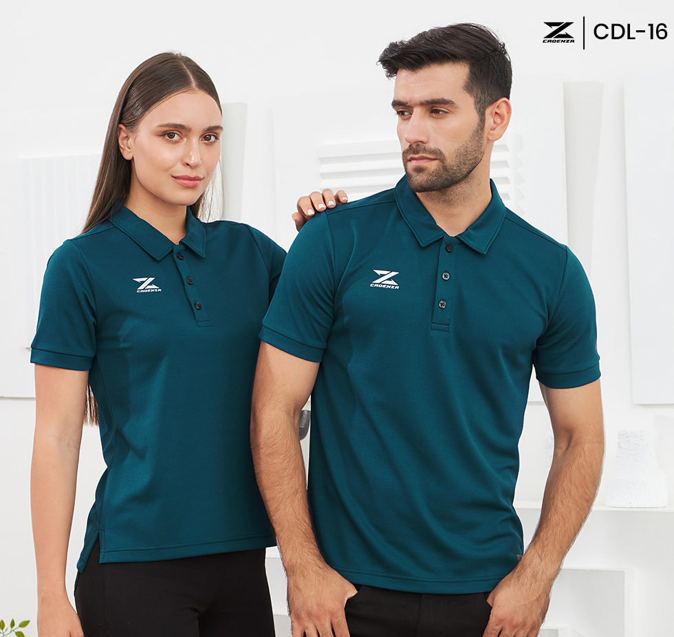 เสื้อโปโล สปอร์ต คาเด่นซ่า NEW CDL-16 PREMIUM POLO สีเขียวมิดไนท์บูล