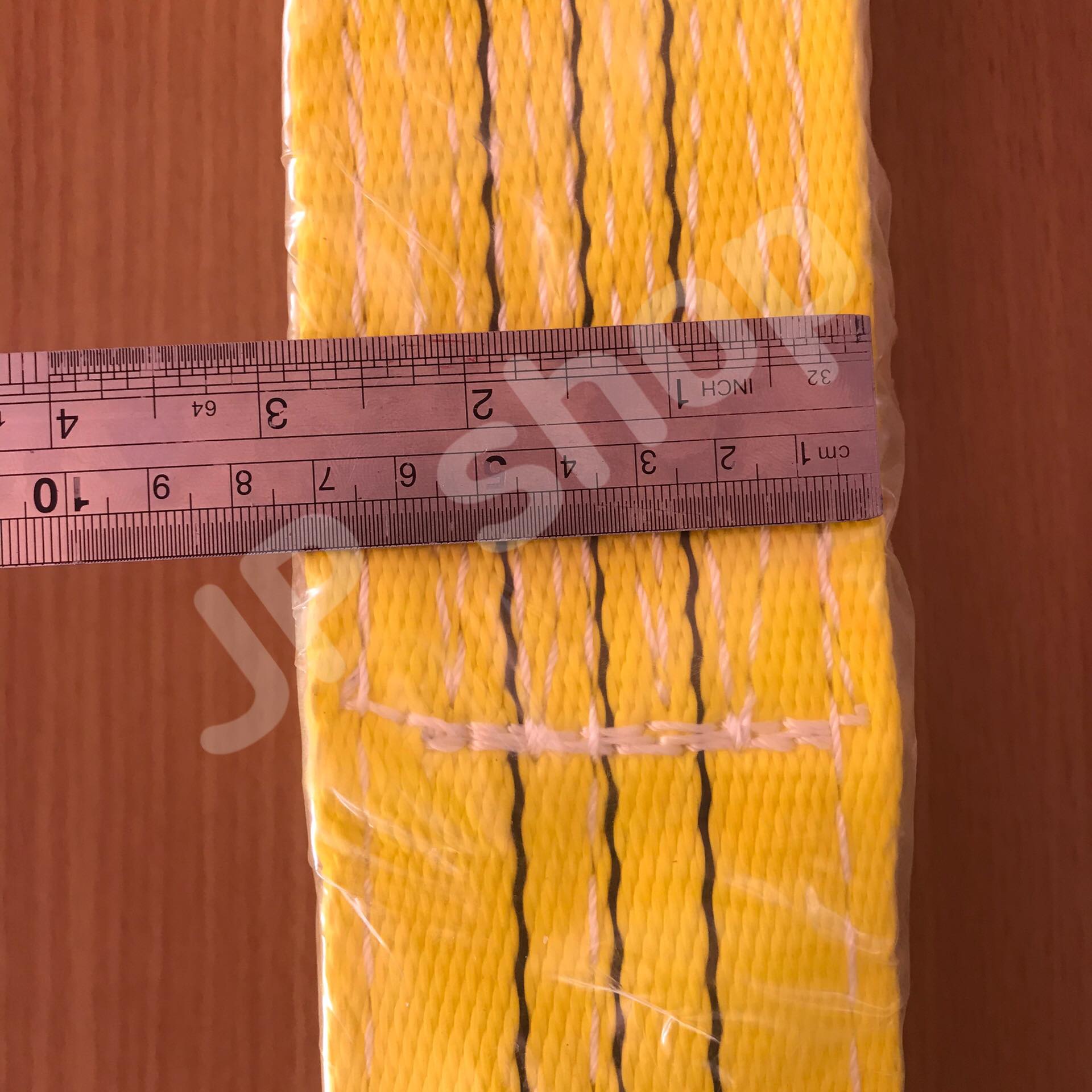 สายพานยกของขนาด 5 เมตร สีเหลือง หนา ทนทาน แข็งแรง สายสลิง ยกรถเครน สายยกของ อุปกรณ์ยกของหนักสลิงแบนแขวน สายลาก กว้าง 3 นิ้ว ยาว 5 เมตร ยกได้ 3 ตัน #05900