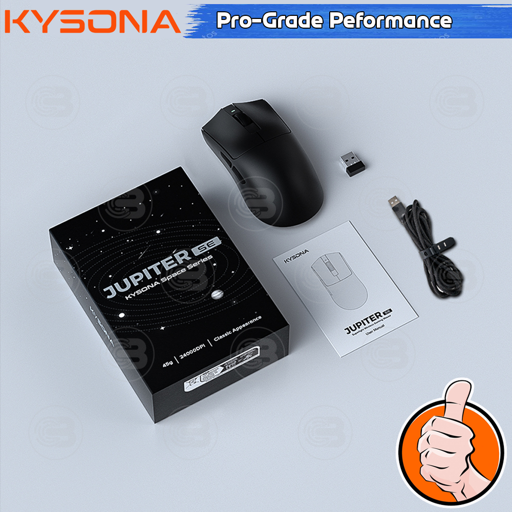 [CoolBlasterThai] KYSONA JUPITER SE White 1K PAW3311/46± 3G/24000 DPI Gaming Mouse (1-Y Waranty)
