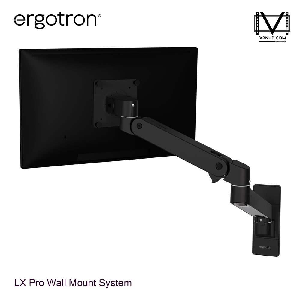Ergotron LX Pro Wall Monitor Arm (black) Single Monitor Mount