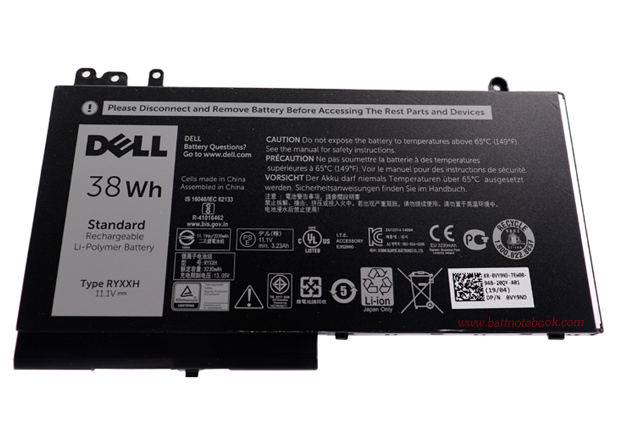 Battery DELL E5250 E5450 E5550 แท้ ตรงรุ่น จากศูนย์ Dell แบตเตอรี่ Dell E5450 E5250 E5550 Latitude 12 5000 Series ลด ราคา พิเศษ รับประกันศูนย์ Dell Thailand