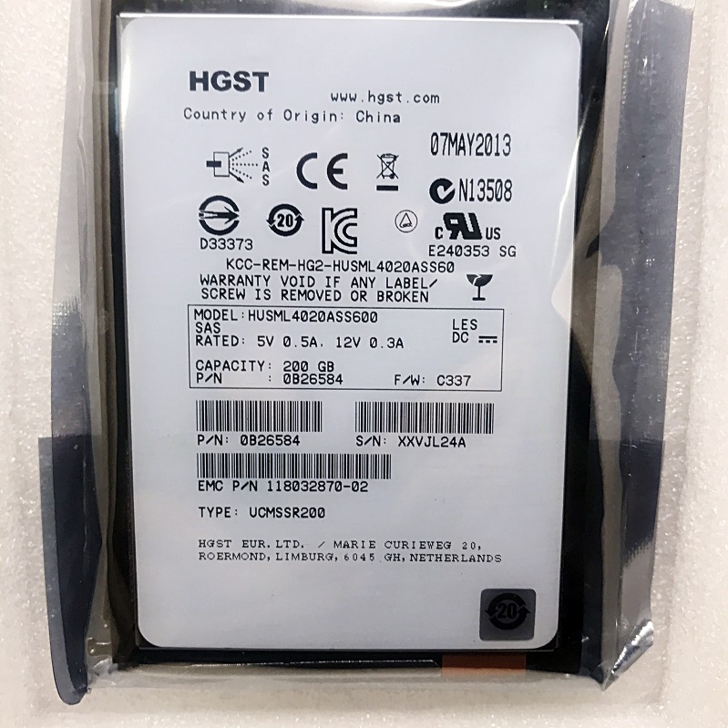 NEW, EMC V2-2S6F-200E / 005049622 [TorCompTH Thailand - ขาย จำหน่าย ราคา] EMC 200GB 6G 2.5IN SAS SSD for EMC VNX Storage