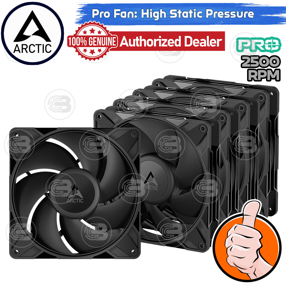 [CoolBlasterThai] ARCTIC P14 PRO PWM PST BLACK (140 mm.) X5 Value Pack PC Fan Case ประกัน 6 ปี