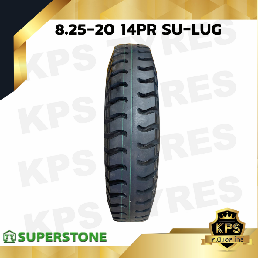 8.25-20 14PR ยี่ห้อ Superstone รุ่น SU-LUG ลายดอกหลัง ยางรถบรรทุก