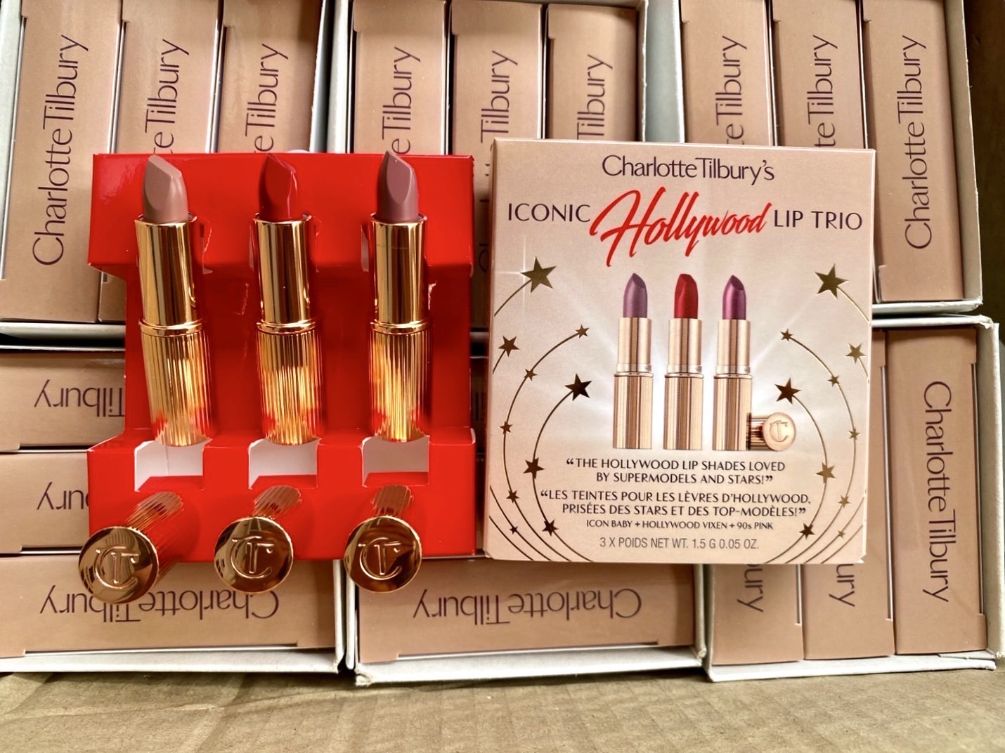 Charlotte’s Iconic Hollywood Lip Trio (ขนาดมินิ 1.5g. x 3 แท่ง): ลิปทรีโอ้ลิมิเต็ด