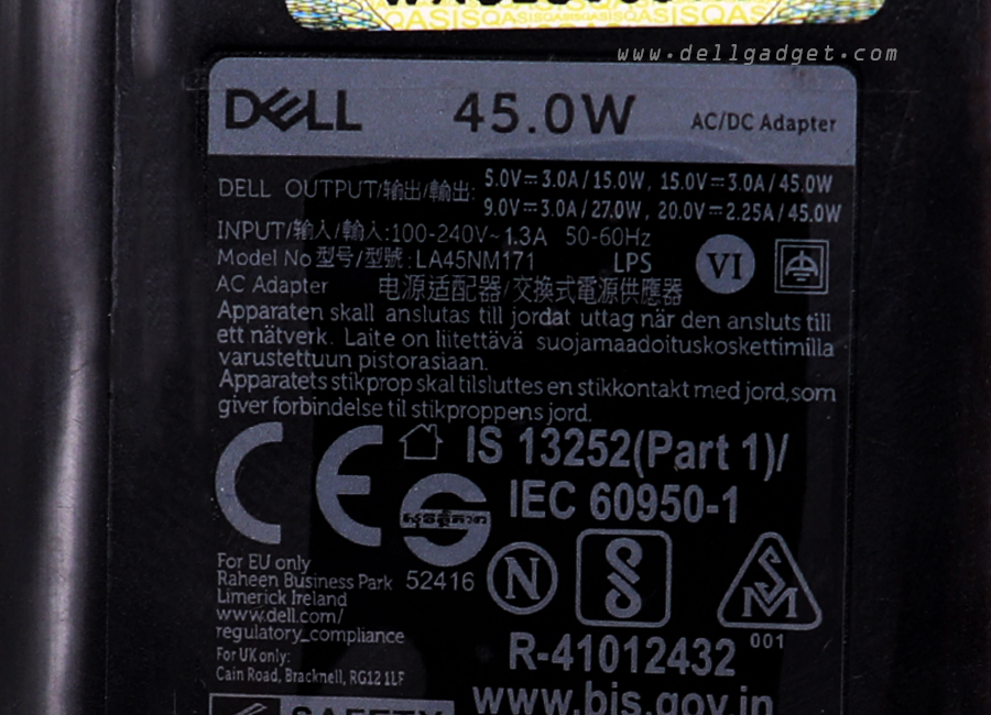 Adapter Dell Latitude 5290 2-in-1 45W Type-c สายชาร์จ Dell Latitude 5290 สายชาร์จโน๊ตบุ๊ค Dell Latitude 5290 2-in-1 แท้ ประกัน ศูนย์ Dell Thailand ราคาไม่แพง