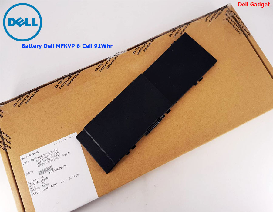 Battery Dell Precision 17 รุ่น 7710, 7720, 6-Cell, 91Whr แบตเตอรี่ MFKVP ของแท้รับประกันศูนย์ Dell Thailand On-site Service