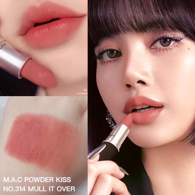 ลิป Mac powder kiss lipstick 3g. #314Mullitover