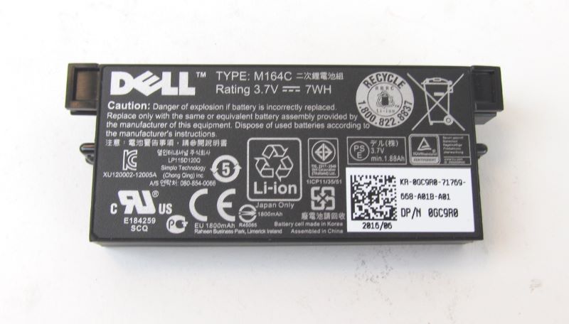 Battery Dell Server Perc 800 แบตเตอรี่ Server Dell MD1200 GC9R0 แท้ ประกันศูนย์ Dell Thailand