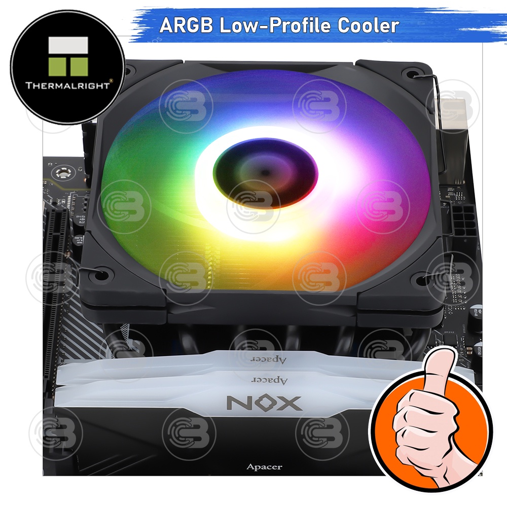 [CoolBlasterThai] Thermalright AXP120-X67 BLACK ARGB Low-Profile CPU Cooler with 6 Heatpipes (AM5/LGA1851 Ready) ประกัน 6 ปี