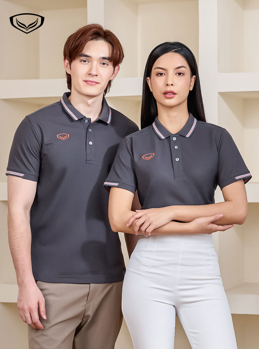 GRAND SPORT เสื้อคอปก เสื้อโปโล แกรนด์สปอร์ต เทา
