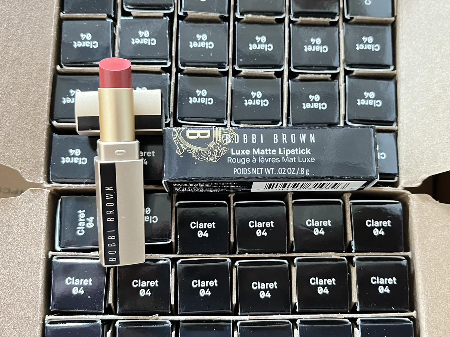 Bobbi Brown Luxe Matte Lip Color 0.8g สี 4 Claret ของแท้ ขนาดทดลอง