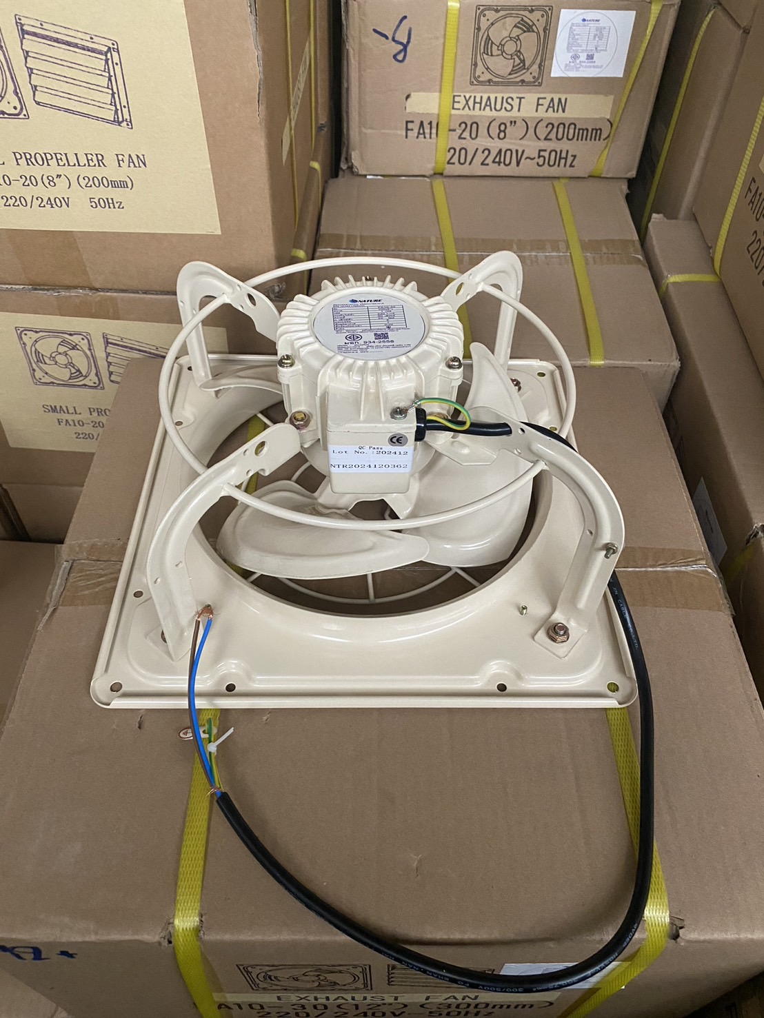 พัดลมระบายอากาศ, (Exhaust Fan), FA10-20S, 25S, 30S, 35S, 40S, 45S, (ขนาด 8,10,12,14,16,18 นิ้ว) บานเกร็ด