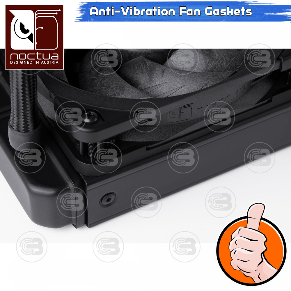 [CoolBlasterThai] Noctua NA-SAVG1 Chromax.Black Anti-vibration Gaskets For 120 mm Fan (Set Of 3)