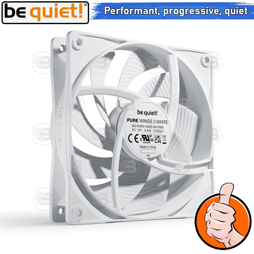 [CoolBlasterThai] Be Quiet Pure Wings 3 120 PWM high-speed White (BL111) PC Fan Case ประกัน 3 ปี
