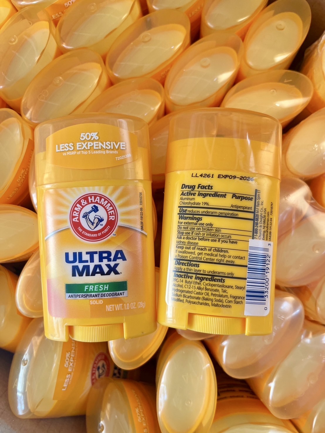 Arm & Hammer Ultra Max Advanced Protection 28g. กลิ่น Fresh (1อัน) ขายดีอันดับ 1 ในอเมริกา ผลิตภัณฑ์ระงับกลิ่นกายใต้วงแขน