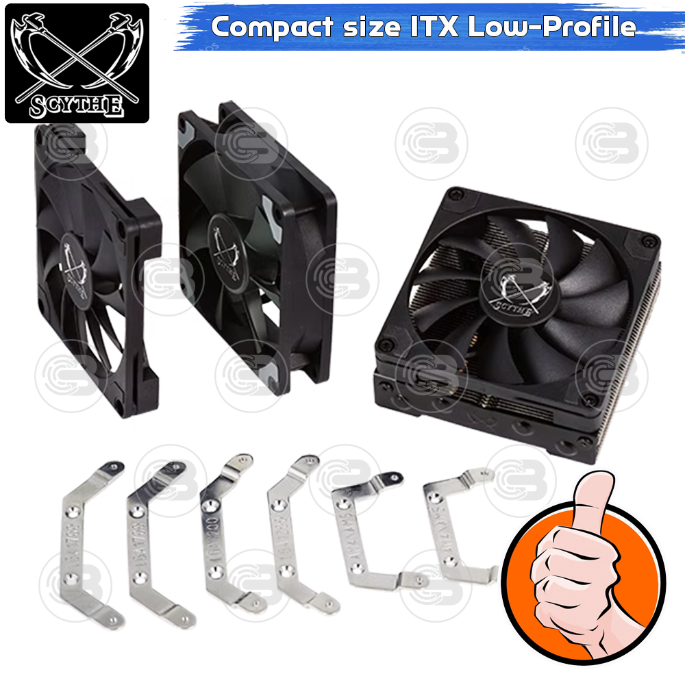 [CoolBlasterThai] SCYTHE SHURIKEN 3 Black Low-Profile CPU Cooler with 4 Heatpipes (AM5/LGA1851 Ready)