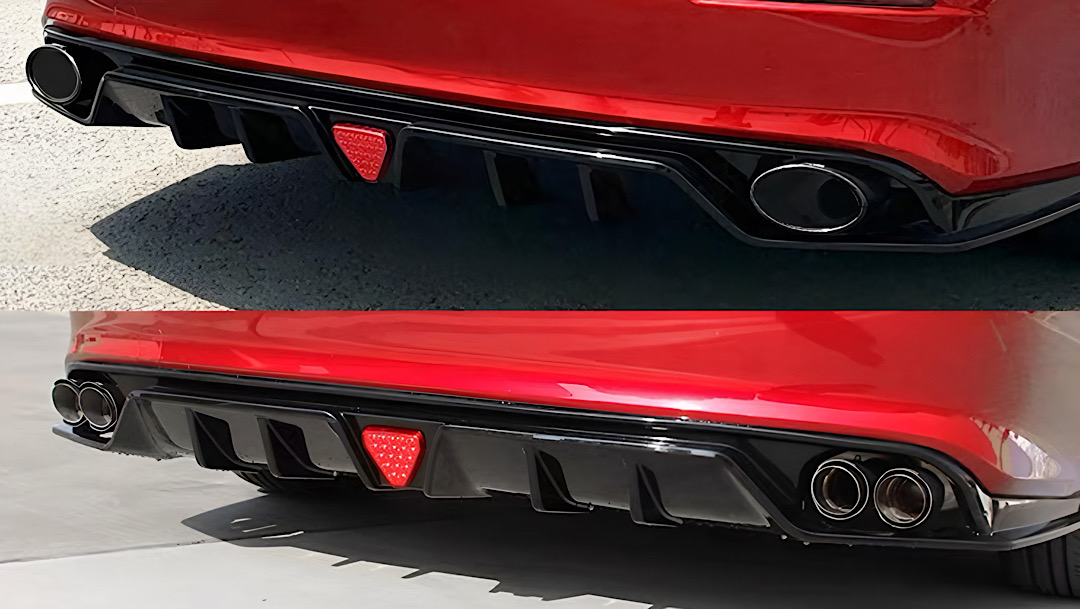 ชุดลิ้นหลัง ดิฟฟิวเซอร์ท่อคู่ Civic FE e:HEV/TURBO รุ่น FE180