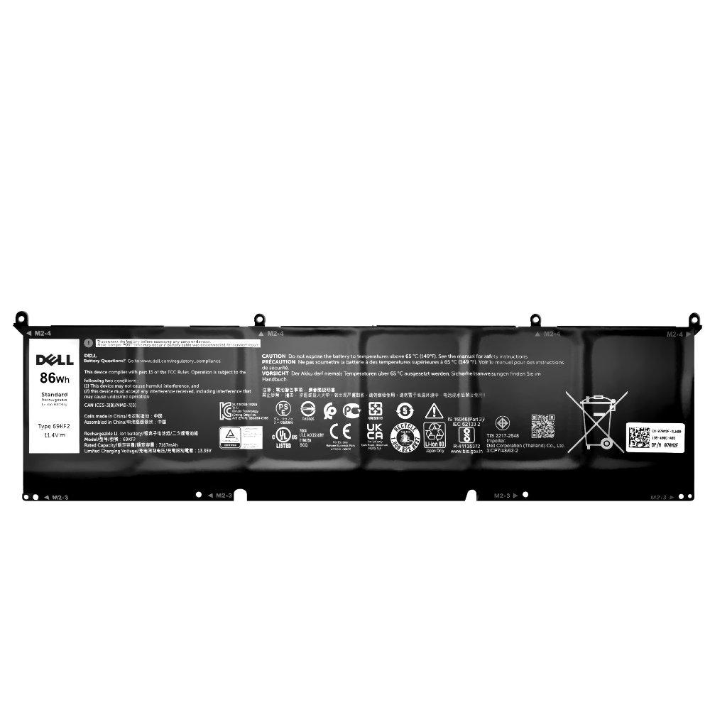Battery Dell Inspiron 16 Plus 7630, 7640, 6-Cell 86Wh, แบตเตอรี่ Dell 69KF2 ของแท้รับประกันศูนย์ Dell Thailand ราคาไม่แพง
