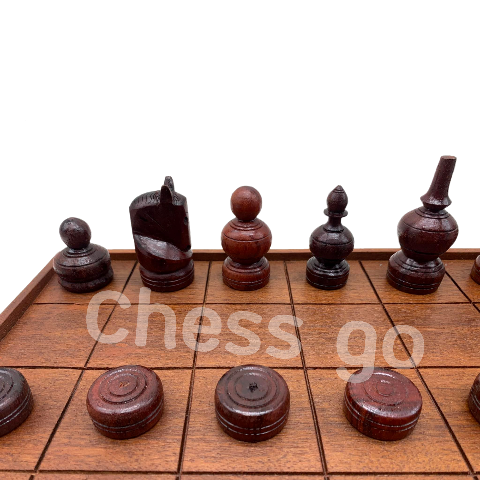 ชุดหมากรุกไทยไม้พับ รุ่นขุนศึก set B (ไม้เต็ง)