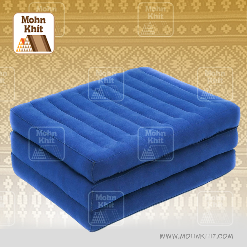 ที่นอนขิด3พับพิเศษ 60x200x7Cmสีพื้น//Large 3 part mattresses Thai Mattress is hand stuffed with natural kapok.