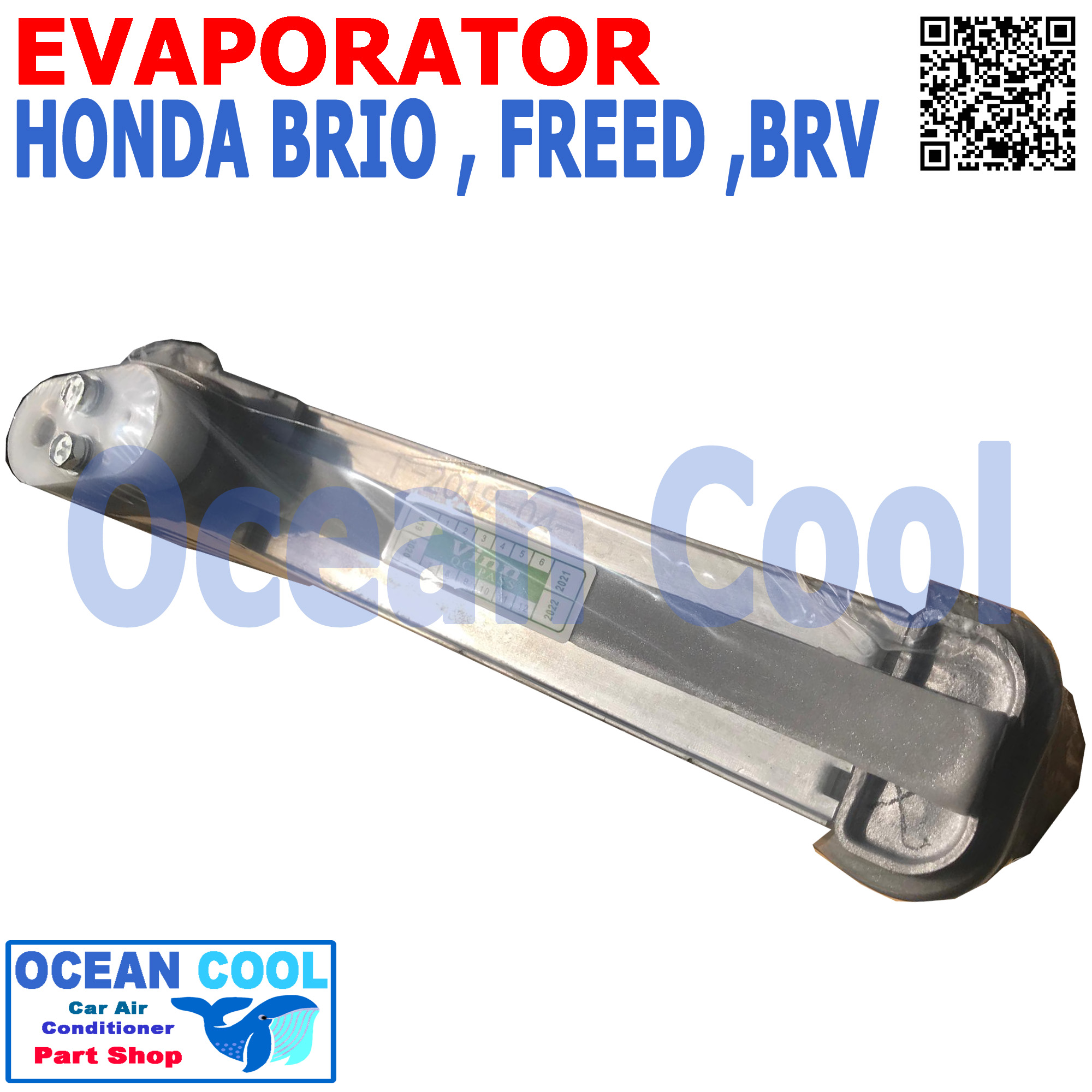 คอยล์เย็น ฮอนด้า บริโอ้ อเมซ ฟรีด บีอาร์วี Evaporator Honda Brio Amaze EVA0063 ตู้แอร์ คอยเย็น อะไหล่ แอร์ รถยนต์