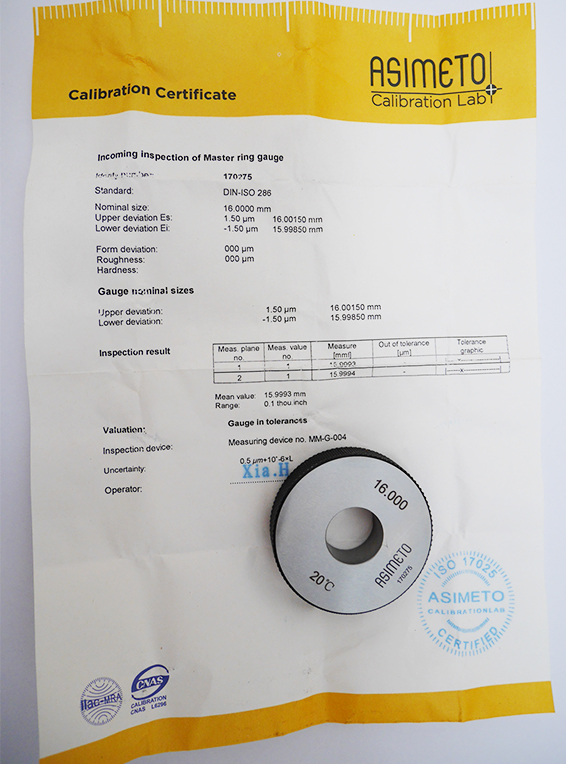 Asimeto ริงเกจ Go/NoGo Ring gauge ขนาด 8 mm