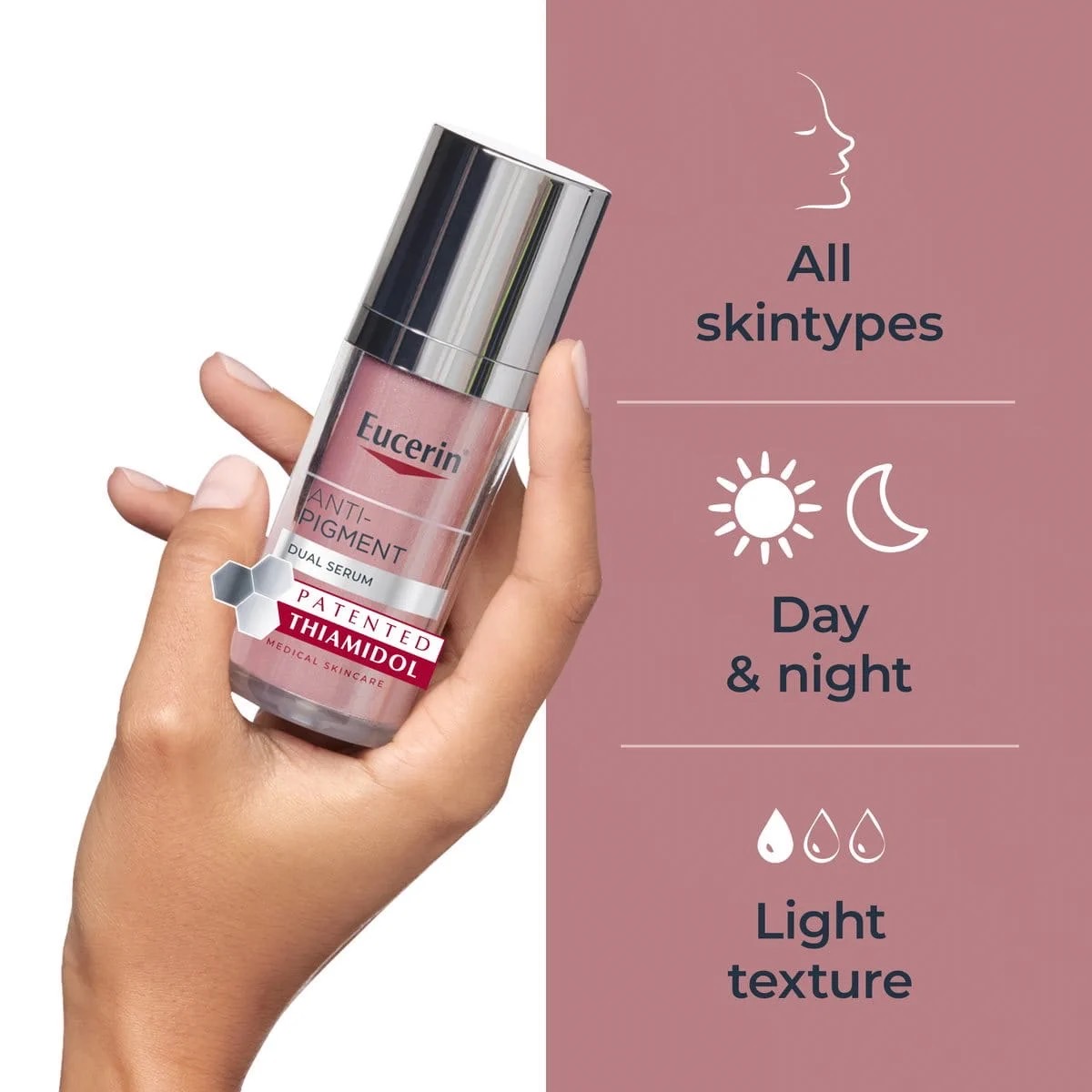 Eucerin Anti-Pigment Dual Serum 30ml. ใหม่ ! หัวปั๊มเดียว ครีมหน้าใส ไวท์เทนนิ่ง แพ็คเก็จใหม่ 2024