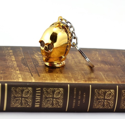 พวงกุญแจ โลหะ C-3PO Full Head - Star Wars Keychain