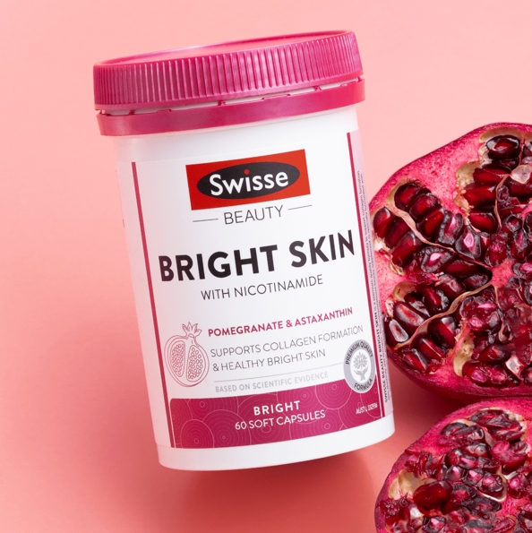 Swisse Beauty Bright Skin Booster 60 Capsules อาหารเสริม ออสเตรเลีย (1กระปุก)