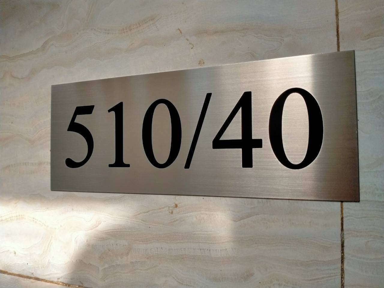 ป้ายสแตนเลสบ้านเลขที่ 510/40