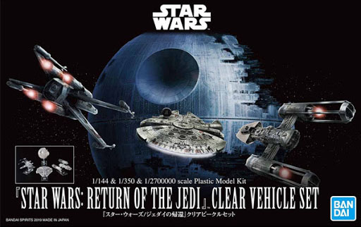 1/144 & 1/350 & 1/2700000 Return of The Jedi Clear Vehicle Set BANDAI - Star Wars