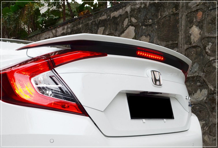 สปอยเลอร์ RS สำหรับ CIVIC FC พร้อมไฟเบรก LED รับประกันงานติดตั้ง 5 ปี