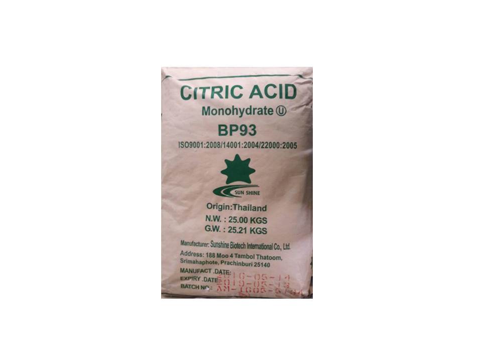 กรดมะนาว, Citric Acid Mono Hydrate (Food Grade)