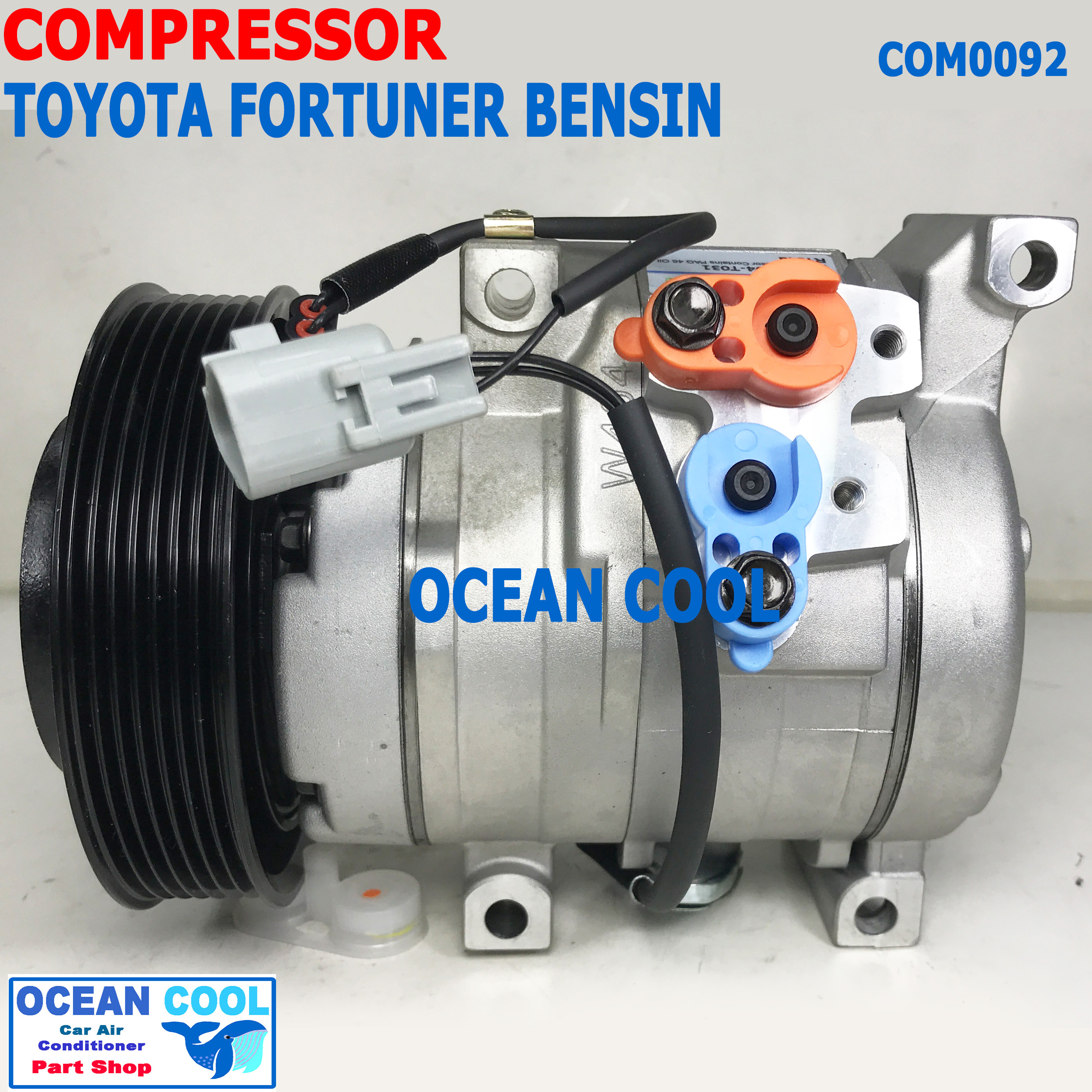 คอมเพลสเซอร์ โตโยต้า ฟอร์จูนเนอร์ , อินโนว่า เบนซิน MIJ-T031 COM0092 10S15C Compressor For toyota Forturner innova bensin คอมแอร์ คอม คอมเพสเซอร์ อะไหล่แอร์