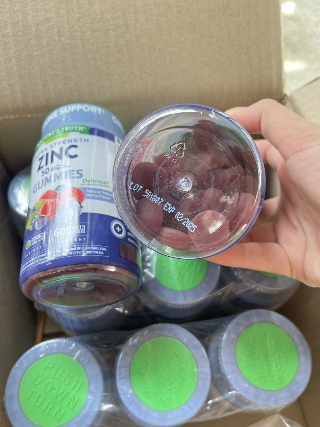 Nature's Truth ZINC 50 MG (60 Vegan Gummies) เยลลี่ สังกะสี