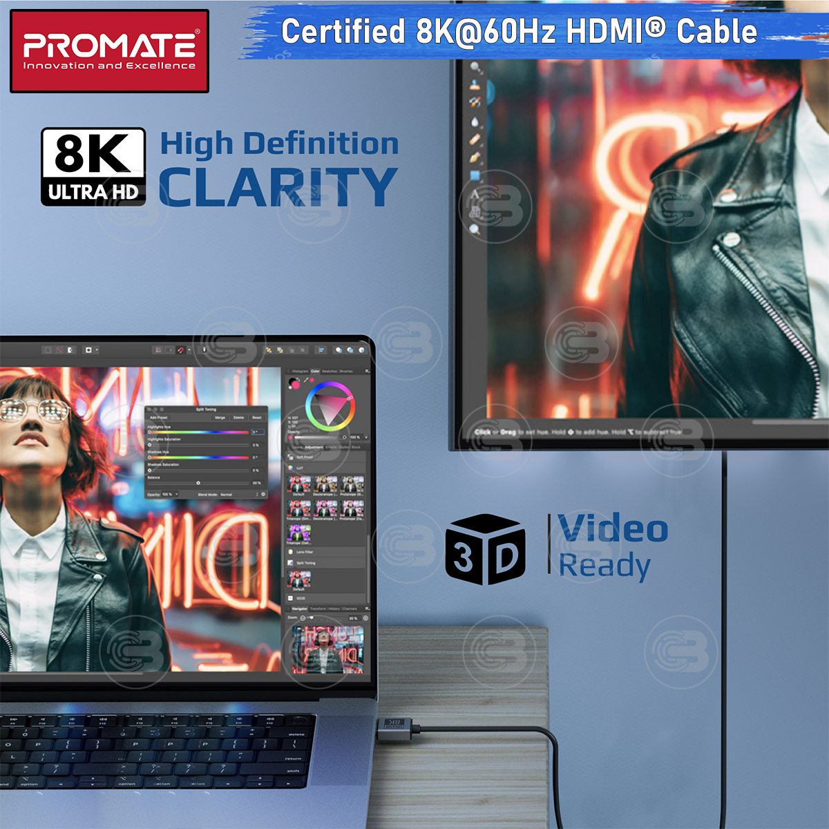 [CoolBlasterThai] PROMATE HDMI To HDMI 8K@60Hz 1.5M (PRIMELINK8K-150) (2Y Warranty)